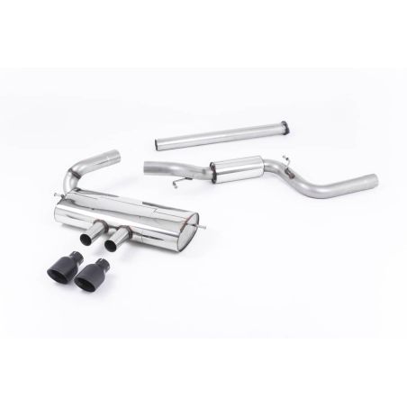 Ligne d'échappement Catback inox MILLTEK Ford Focus ST Mk3 2.0l EcoBoost 5 Portes (2012à2018) Embout Noir