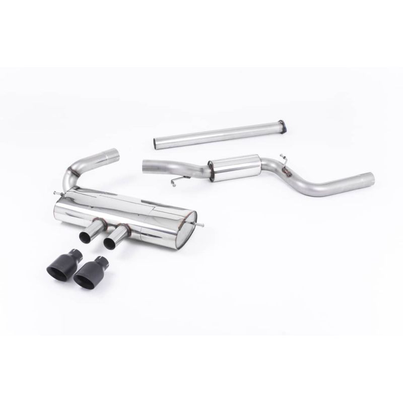 Ligne d'échappement Catback inox MILLTEK Ford Focus ST Mk3 2.0l EcoBoost 5 Portes (2012à2018) Embout Noir