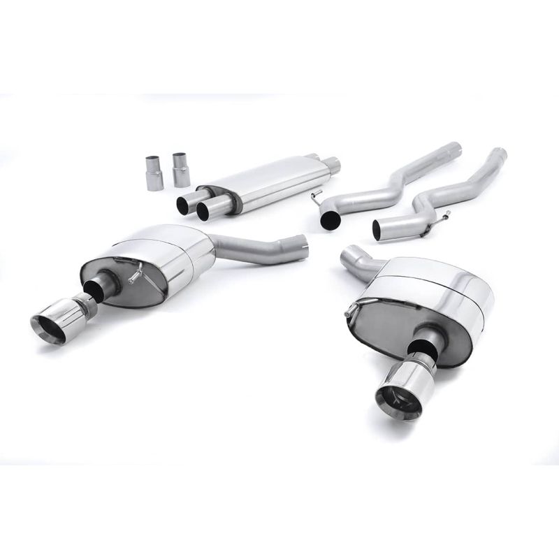 Ligne d'échappement Catback inox MILLTEK Ford Mustang 5.0 V8 GT (Fastback)(2015à2018) Embout Chrome