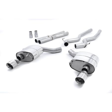 Ligne d'échappement Catback inox MILLTEK Ford Mustang 5.0 V8 GT (Fastback)(2015à2018) Embout Chrome