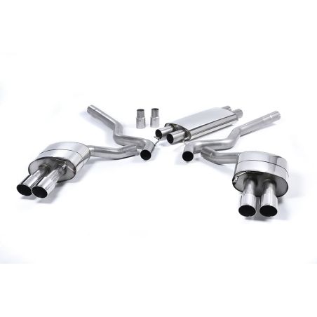 Ligne d'échappement Catback inox MILLTEK Ford Mustang 5.0 V8 GT (Fastback)(2015à2018) Embout Chrome