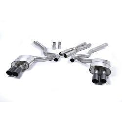 Ligne d'échappement Catback inox MILLTEK Ford Mustang 5.0 V8 GT (Fastback)(2015à2018) Embout Noir