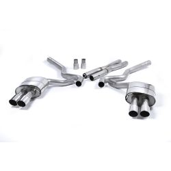 Ligne d'échappement Catback inox MILLTEK Ford Mustang 5.0 V8 GT (Fastback)(2015à2018) Embout Chrome