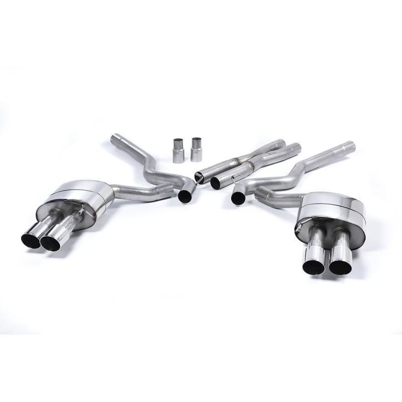 Ligne d'échappement Catback inox MILLTEK Ford Mustang 5.0 V8 GT (Fastback)(2015à2018) Embout Chrome