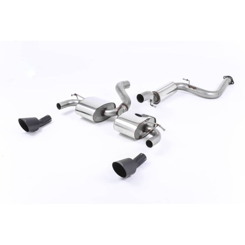 Ligne d'échappement Catback inox MILLTEK Ford Focus RS MK2 2.5T 305Ch(2009à2010) Embout Noir