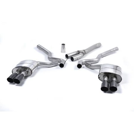 Ligne d'échappement Catback inox MILLTEK Ford Mustang 2.3 EcoBoost (Fastback)(2015à2018) Embout Noir