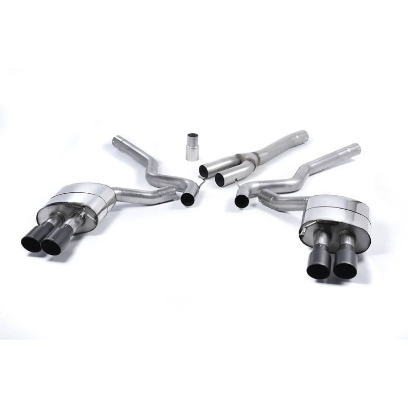 Ligne d'échappement Catback inox MILLTEK Ford Mustang 2.3 EcoBoost (Fastback)(2015à2018) Embout Noir