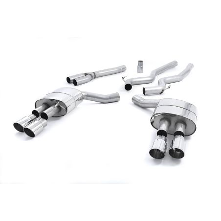 Ligne d'échappement Catback inox MILLTEK Ford Mustang 2.3 EcoBoost (Fastback)(2015à2018) Embout Chrome