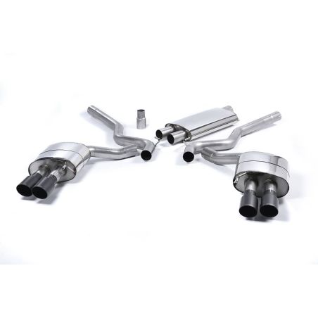 Ligne d'échappement Catback inox MILLTEK Ford Mustang 2.3 EcoBoost (Fastback)(2015à2018) Embout Noir