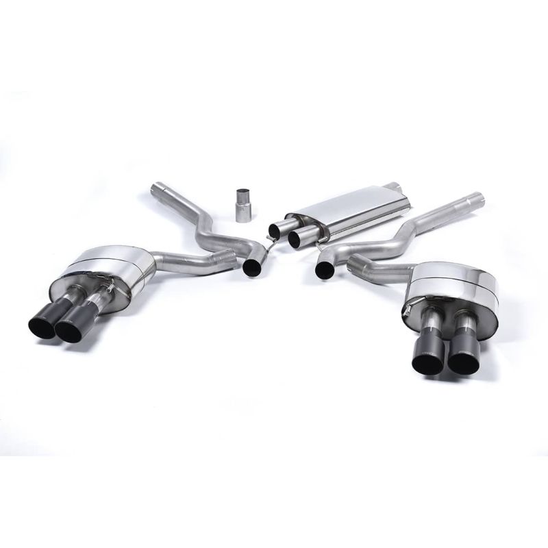 Ligne d'échappement Catback inox MILLTEK Ford Mustang 2.3 EcoBoost (Fastback)(2015à2018) Embout Noir
