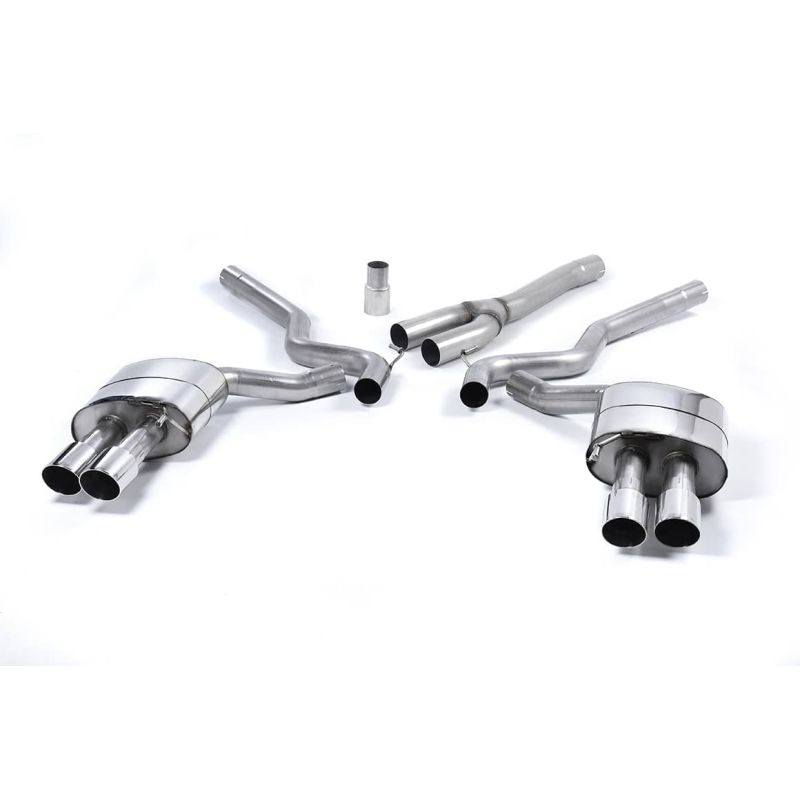 Ligne d'échappement Catback inox MILLTEK Ford Mustang 2.3 EcoBoost (Fastback)(2015à2018) Embout Chrome