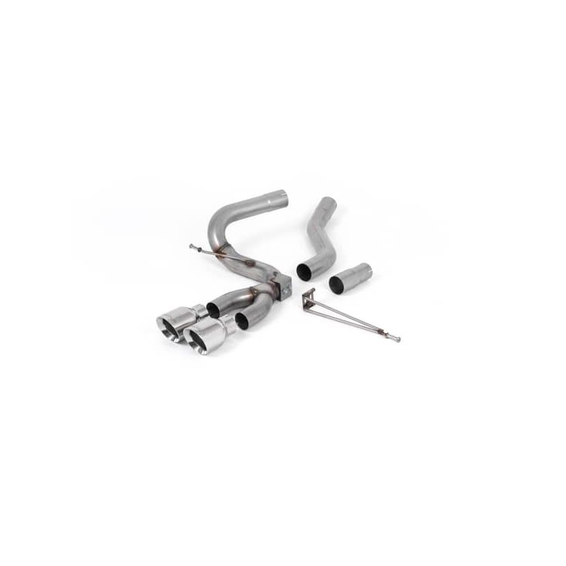 Ligne d'échappement Catback inox MILLTEK Ford Focus ST MK3 2.0l TDCi 5 Portes Hatchback (Diesel)(2012à2018) Embout Chrome