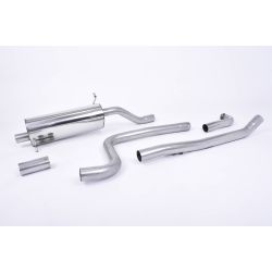 Ligne d'échappement Catback inox MILLTEK Ford Fiesta Mk8 1.0T EcoBoost ST-Line -Sans FAP(2017à2019) Embout Noir