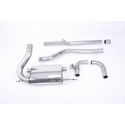 Ligne d'échappement Catback inox MILLTEK Ford Focus RS MK3 2.3l EcoBoost 5 Portes(2016à2018) Embout Carbone