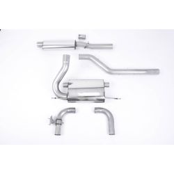 Ligne d'échappement Catback inox MILLTEK Ford Focus RS MK3 2.3l EcoBoost 5 Portes(2016à2018) Embout Carbone
