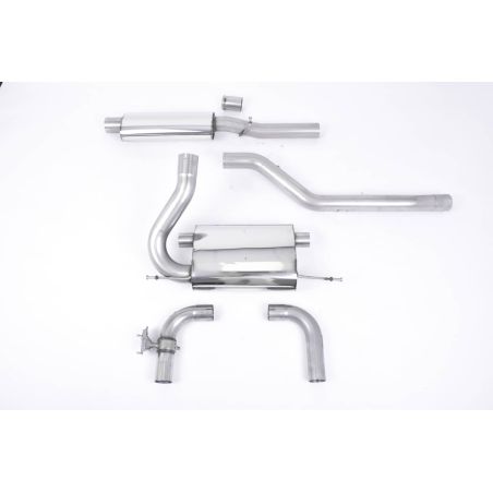 Ligne d'échappement Catback inox MILLTEK Ford Focus RS MK3 2.3l EcoBoost 5 Portes(2016à2018) Embout Carbone