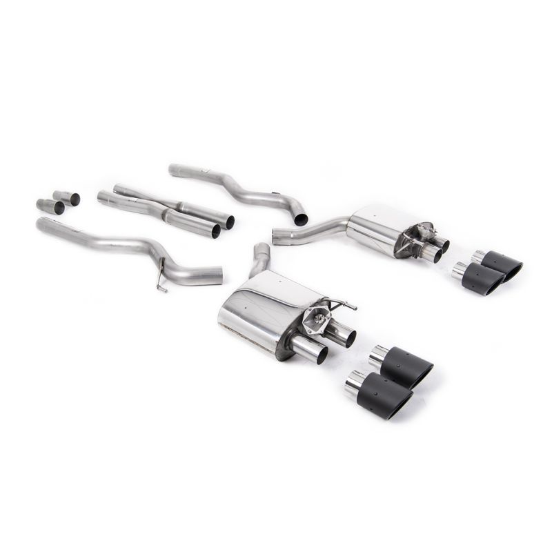 Ligne d'échappement Catback inox MILLTEK Ford Mustang 5.0 V8 GT Fastback - Facelift(2019à+) Embout Carbone
