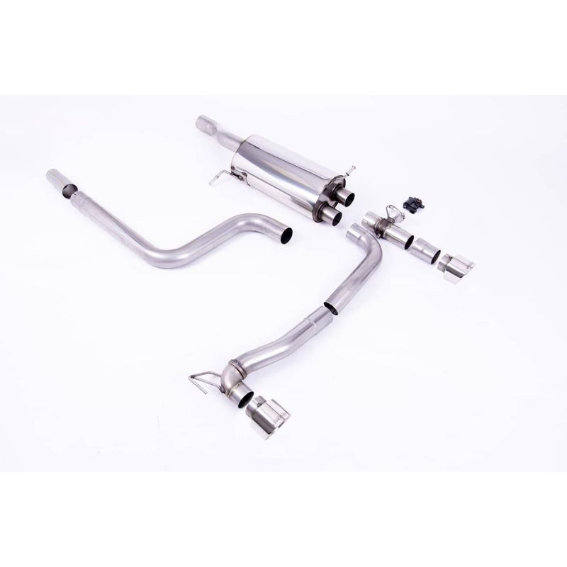 Ligne d'échappement FAP Back inox MILLTEK Ford Fiesta Mk8/8.5 ST 1.5 EcoBoost 200Ch (Après 09/2020)(2020à+) Embout Chrome