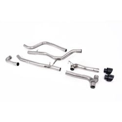 Ligne d'échappement Catback inox MILLTEK Ford Fiesta Mk8 1.0T EcoBoost ST-Line -Sans FAP(2017à2019) Embout Noir