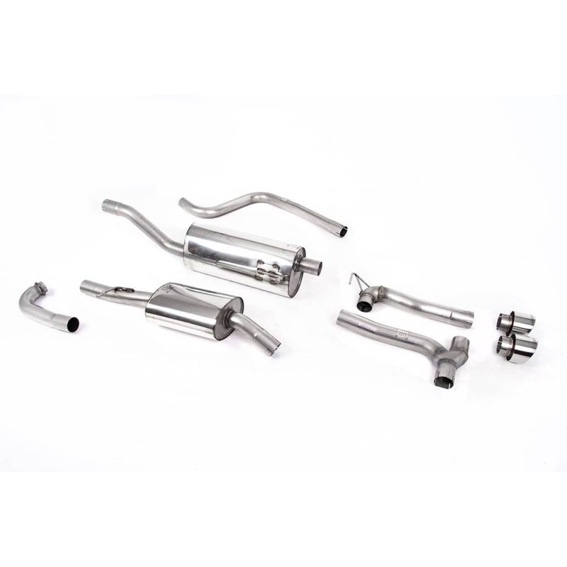 Ligne d'échappement Catback inox MILLTEK Ford Fiesta Mk8 1.0T EcoBoost ST-Line -Sans FAP(2017à2019) Embout Chrome