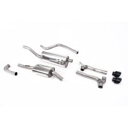 Ligne d'échappement Catback inox MILLTEK Ford Fiesta Mk8 1.0T EcoBoost ST-Line -Sans FAP(2017à2019) Embout Noir