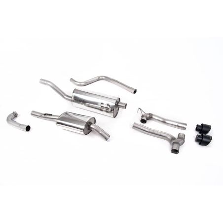 Ligne d'échappement Catback inox MILLTEK Ford Fiesta Mk8 1.0T EcoBoost ST-Line -Sans FAP(2017à2019) Embout Noir