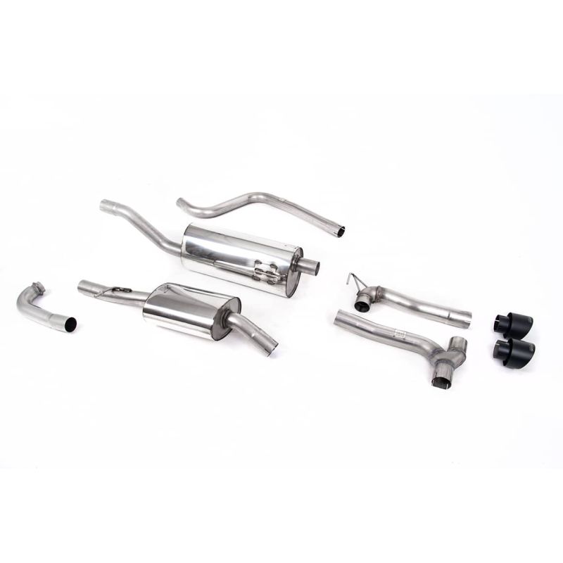 Ligne d'échappement Catback inox MILLTEK Ford Fiesta Mk8 1.0T EcoBoost ST-Line -Sans FAP(2017à2019) Embout Noir