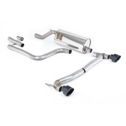 Ligne d'échappement FAP Back inox MILLTEK Ford Fiesta Mk8 1.0T EcoBoost ST-Line (155Ch Hybrid) (2020à+) Embout Noir