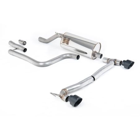 Ligne d'échappement FAP Back inox MILLTEK Ford Fiesta Mk8 1.0T EcoBoost ST-Line (155Ch Hybrid) (2020à+) Embout Noir