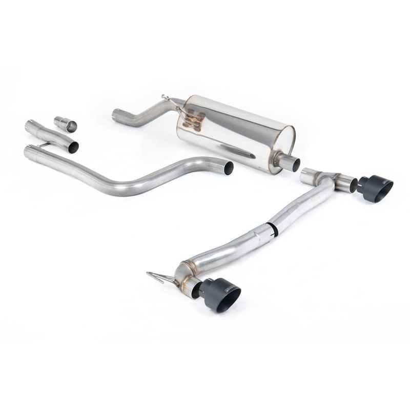 Ligne d'échappement FAP Back inox MILLTEK Ford Fiesta Mk8 1.0T EcoBoost ST-Line (155Ch Hybrid) (2020à+) Embout Noir