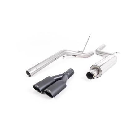 Ligne d'échappement FAP Back inox MILLTEK VW Caddy 2.0TDI 140Ch 2WD Boite Manu/DSG(2003à2020) Embout Noir