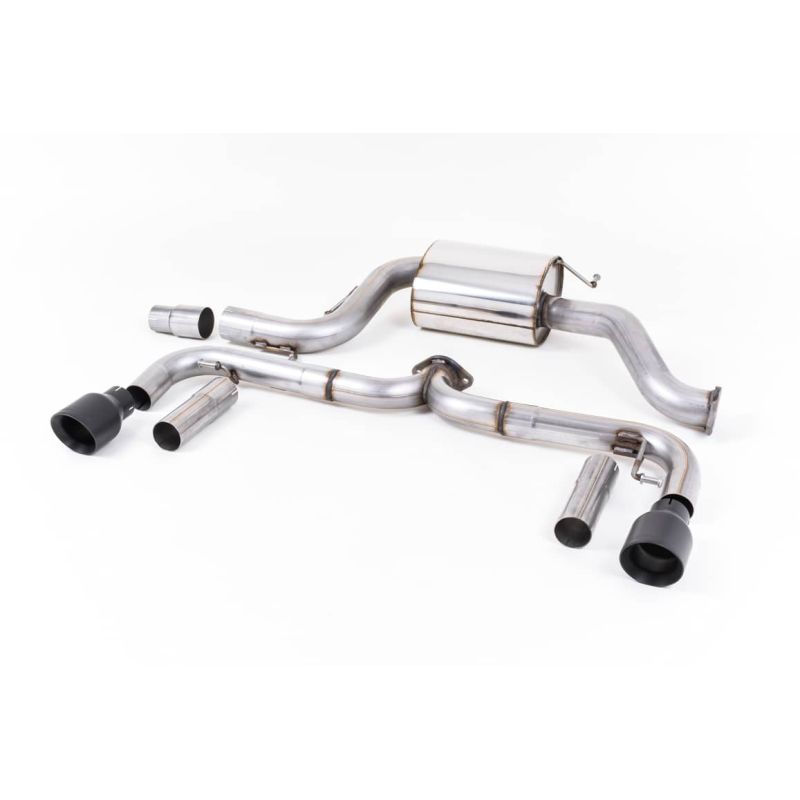 Ligne d'échappement Catback inox MILLTEK VW Beetle 2.0 TSI (A5 Chassis)(2011à2015) Embout Noir
