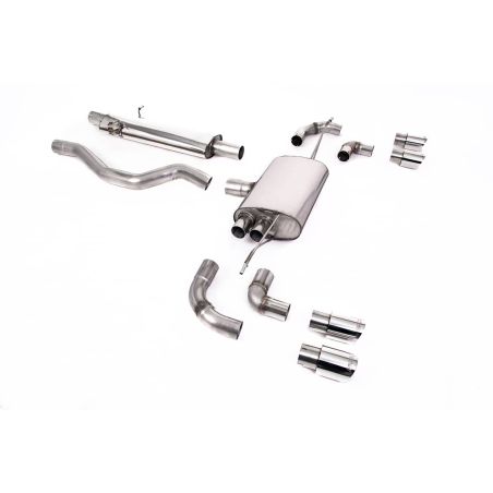 Ligne d'échappement FAP Back inox MILLTEK Land Rover Defender 110 3.0 I6 P400(2020à+) Embout Chrome
