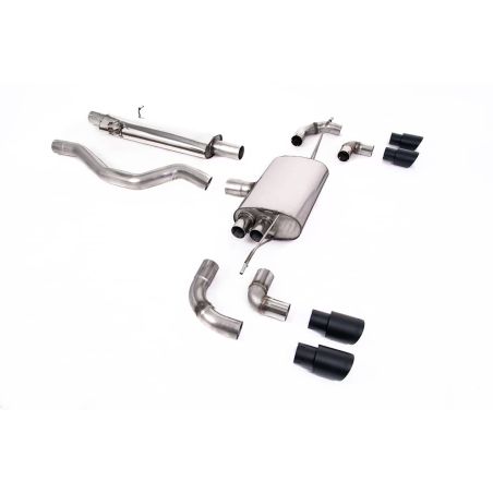Ligne d'échappement FAP Back inox MILLTEK Land Rover Defender 110 3.0 I6 P400(2020à+) Embout Noir