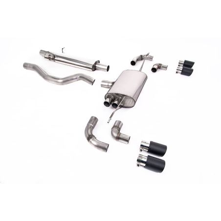 Ligne d'échappement FAP Back inox MILLTEK Land Rover Defender 110 3.0 I6 P400(2020à+) Embout Carbone