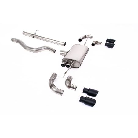Ligne d'échappement FAP Back inox MILLTEK Land Rover Defender 110 3.0 I6 P400(2020à+) Embout Noir