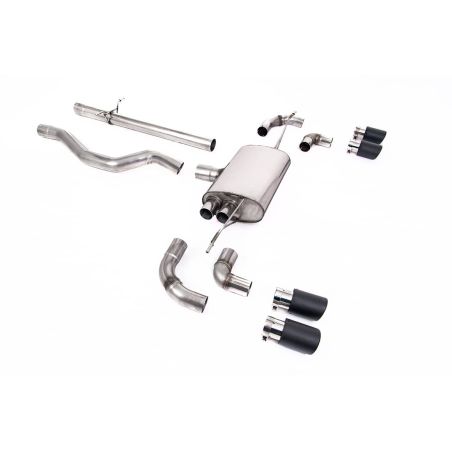 Ligne d'échappement FAP Back inox MILLTEK Land Rover Defender 110 3.0 I6 P400(2020à+) Embout Carbone