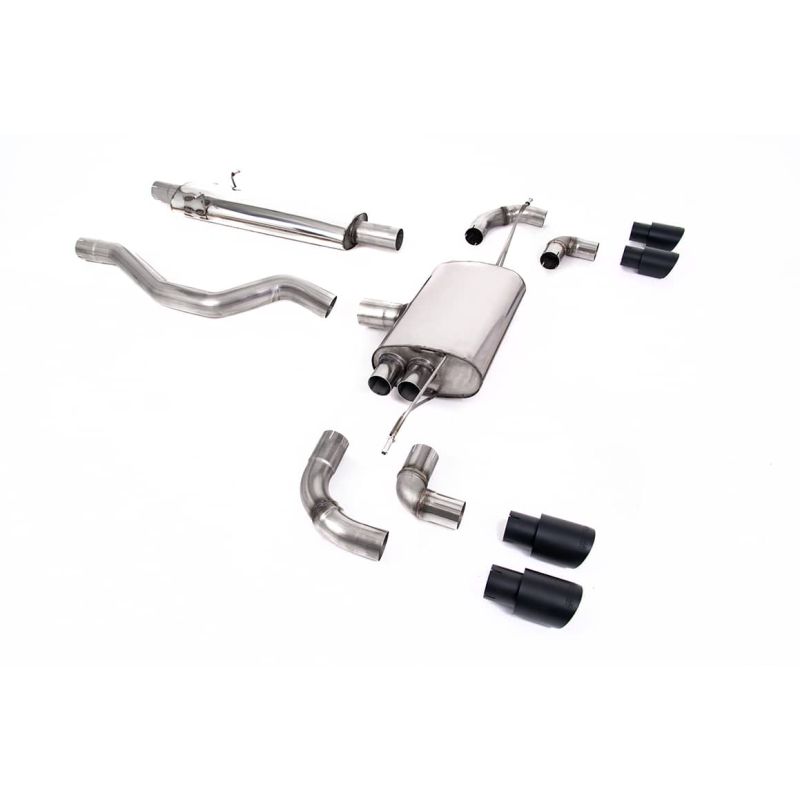 Ligne d'échappement FAP Back inox MILLTEK Land Rover Defender 110 2.0 I4 P300 & P400e (2020à+) Embout Noir