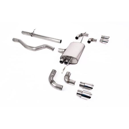 Ligne d'échappement FAP Back inox MILLTEK Land Rover Defender 110 2.0 I4 P300 & P400e (2020à+) Embout Chrome