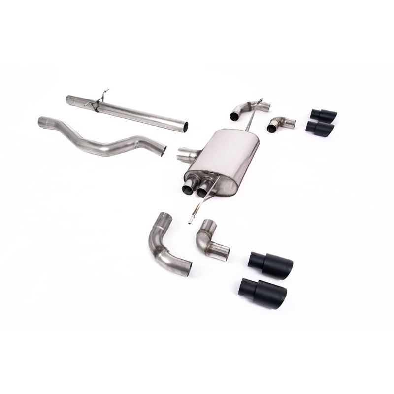 Ligne d'échappement FAP Back inox MILLTEK Land Rover Defender 110 2.0 I4 P300 & P400e (2020à+) Embout Noir