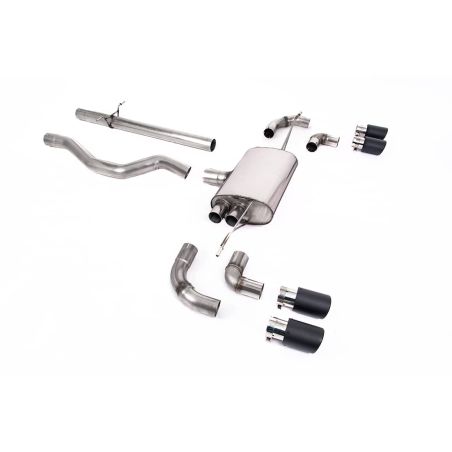 Ligne d'échappement FAP Back inox MILLTEK Land Rover Defender 110 2.0 I4 P300 & P400e (2020à+) Embout Carbone