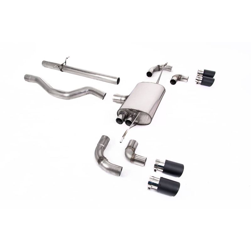 Ligne d'échappement FAP Back inox MILLTEK Land Rover Defender 110 2.0 I4 P300 & P400e (2020à+) Embout Carbone