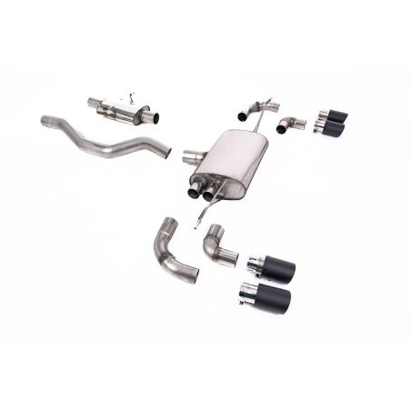 Ligne d'échappement FAP Back inox MILLTEK Land Rover Defender 90 2.0 I4 P300 & P400e(2020à+) Embout Carbone