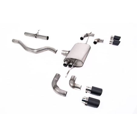 Ligne d'échappement FAP Back inox MILLTEK Land Rover Defender 90 2.0 I4 P300 & P400e(2020à+) Embout Carbone