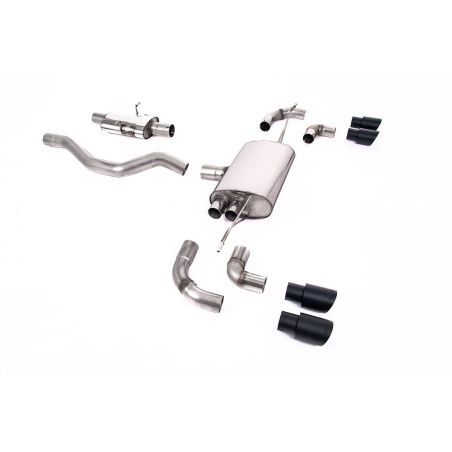 Ligne d'échappement FAP Back inox MILLTEK Land Rover Defender 90 3.0 I6 P400(2020à+) Embout Noir