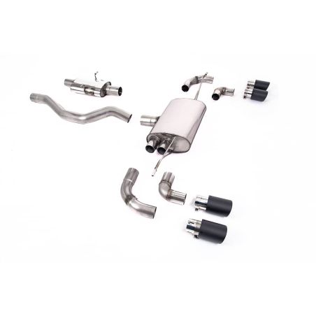 Ligne d'échappement FAP Back inox MILLTEK Land Rover Defender 90 3.0 I6 P400(2020à+) Embout Carbone