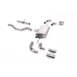 Ligne d'échappement FAP Back inox MILLTEK Land Rover Defender 90 3.0 I6 P400(2020à+) Embout Chrome