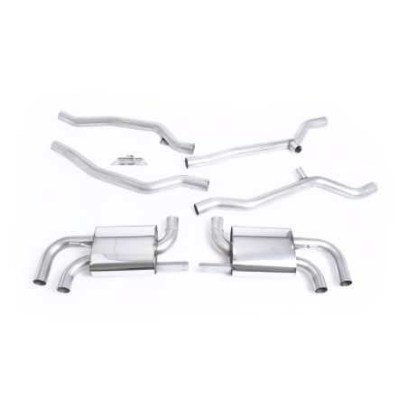 Ligne d'échappement Catback inox MILLTEK Porsche Cayenne 958 Turbo 4.8 V8(2010à2014)