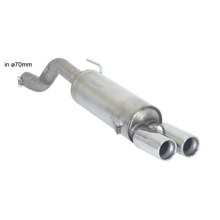 Silencieux arrière RAGAZZON pour ABARTH Grande Punto + Evo (typ199) Abarth 1.4 TJET (114kW) ø70mm 10/2007-2011