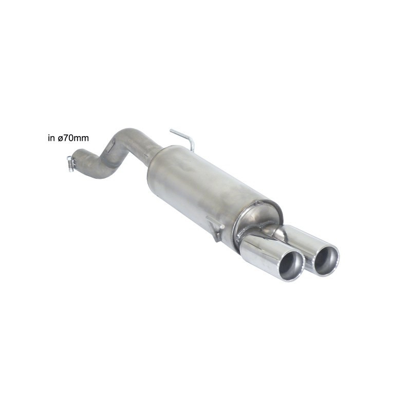 Silencieux arrière RAGAZZON pour ABARTH Grande Punto + Evo (typ199) Abarth 1.4 TJET (114kW) ø70mm 10/2007-2011